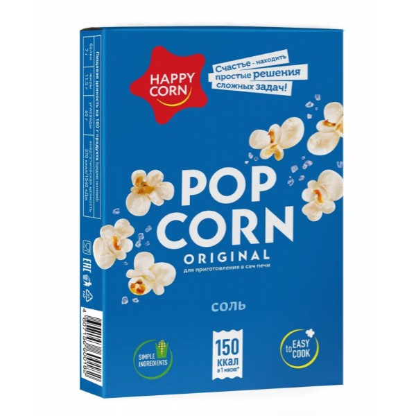 

Попкорн Happy Corn Сказочный патруль соленый для СВЧ 100 г