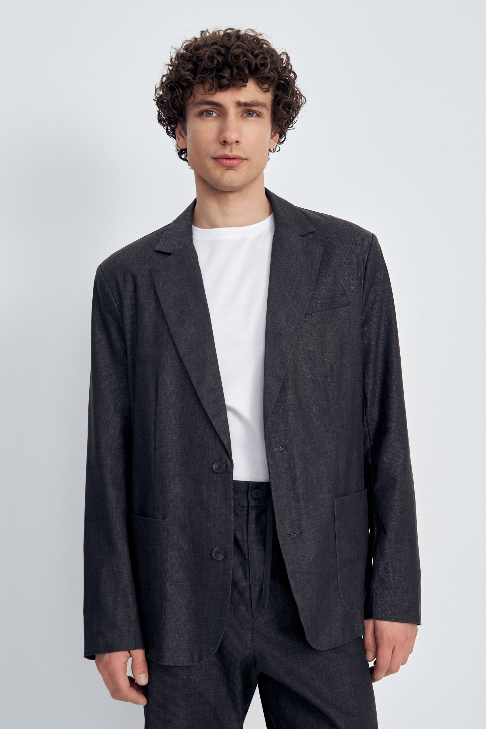 Пиджак мужской Finn Flare FSE21010 черный XL