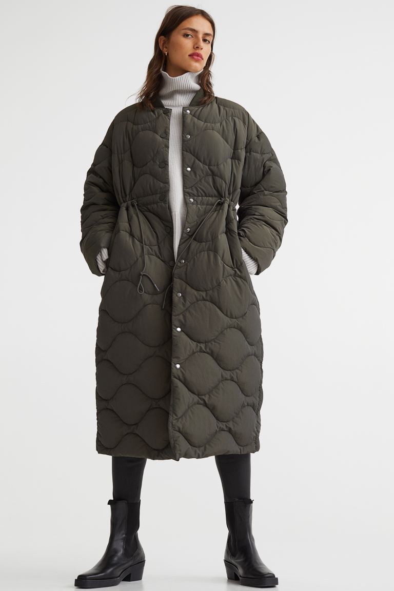 

Пальто женское H&M 1097248002 зеленое L (доставка из-за рубежа), 1097248002