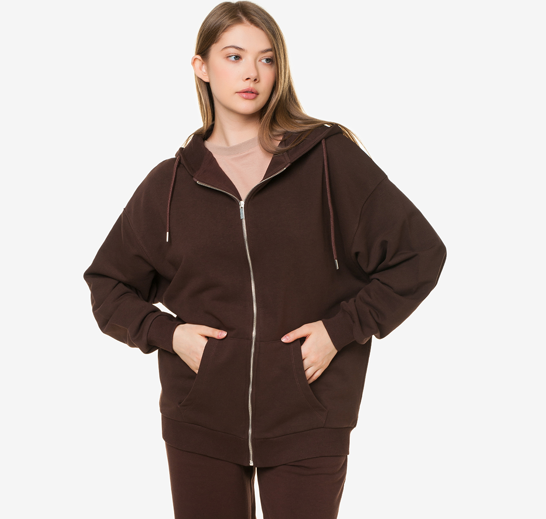 

Толстовка женская Marmalato 1089-007 коричневая L, Коричневый, 1089-007