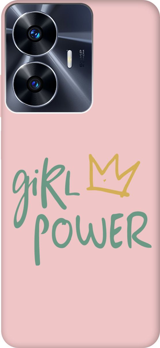 

Чехол на Realme C55 "Girl Power!" розовый, Розовый;зеленый, 159511