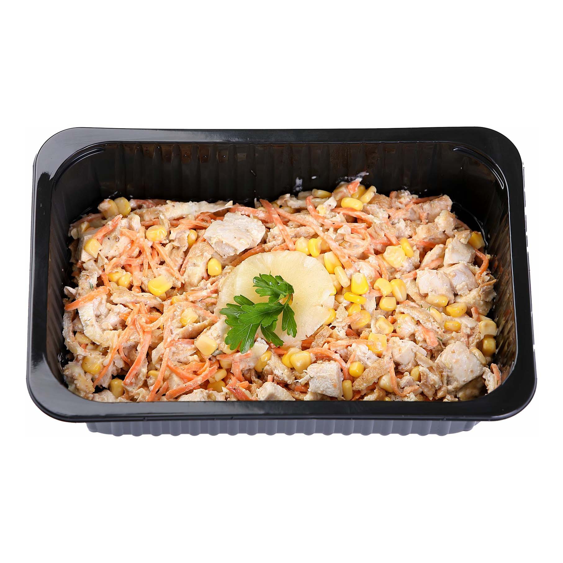 

Салат Командор из курицы с омлетным блинчиком +-100 г