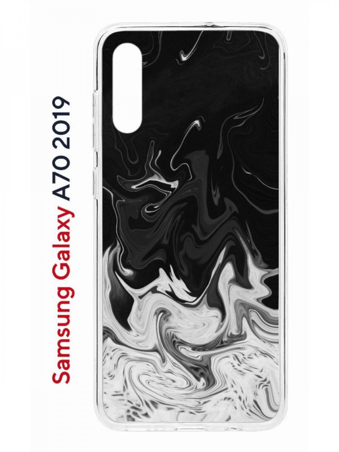 Чехол на Samsung Galaxy A70 Kruche Print Разводы краски,противоударный силиконовый бампер