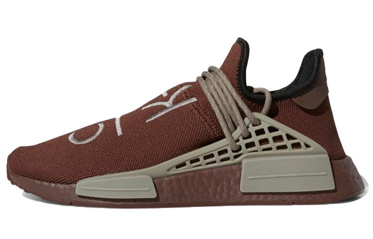 

Кроссовки унисекс Adidas Pharrell x adidas originals NMD Hu Chocolate коричневые 44 EU, Коричневый, Pharrell x adidas originals NMD Hu Chocolate