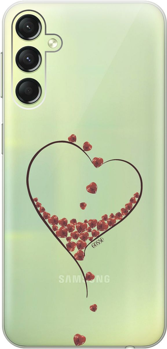 

Чехол на Samsung Galaxy A24 "Little hearts" прозрачный, Прозрачный;черный, 159520