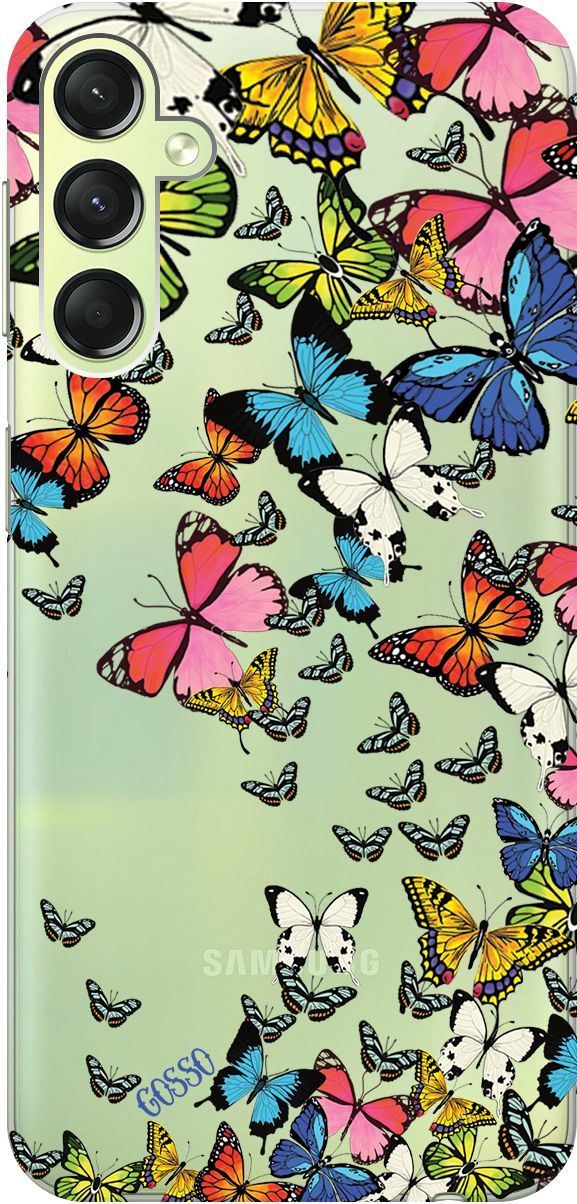 

Чехол на Samsung Galaxy A24 "Magic Butterflies" прозрачный, Прозрачный;желтый, 159520