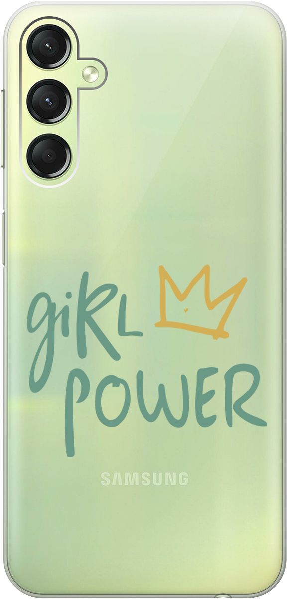 

Чехол на Samsung Galaxy A24 "Girl Power!" прозрачный, Прозрачный;зеленый, 159520