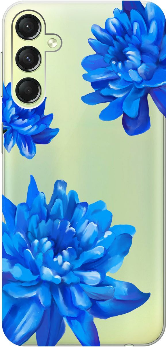 

Чехол на Samsung Galaxy A24 "Amazing Asters" прозрачный, Прозрачный;голубой, 159520