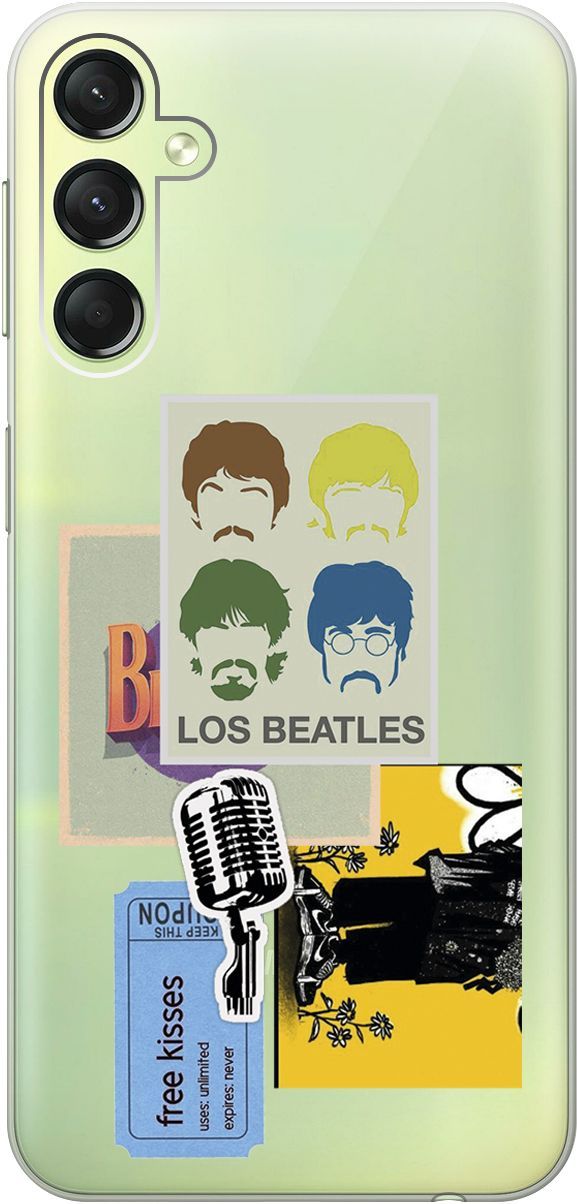 

Чехол на Samsung Galaxy A24 "Beatles Stickers" прозрачный, Прозрачный;бежевый, 159521