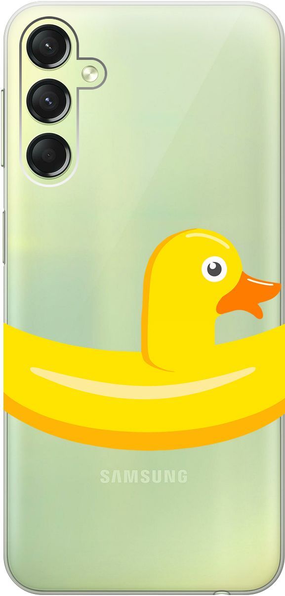 

Чехол на Samsung Galaxy A24 "Duck Swim Ring" прозрачный, Прозрачный;белый, 159521