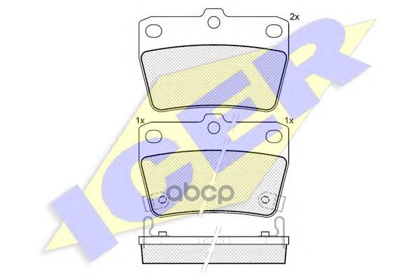 

Тормозные колодки ICER дисковые 181520, Колодки торм.дисковые ICER 181520 ICER 181520
