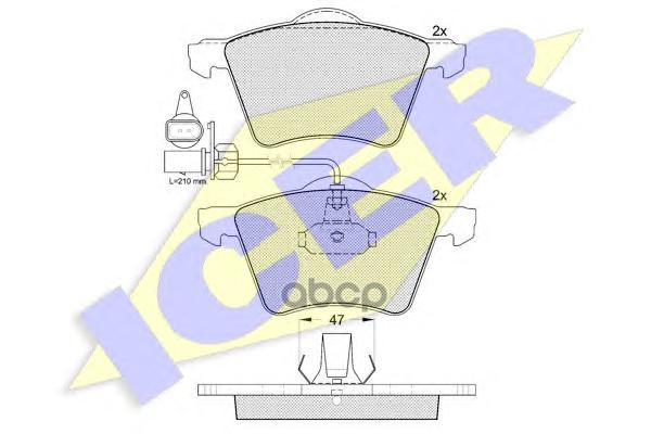 

Тормозные колодки ICER дисковые 141350, Колодки торм.дисковые ICER 141350 ICER 141350