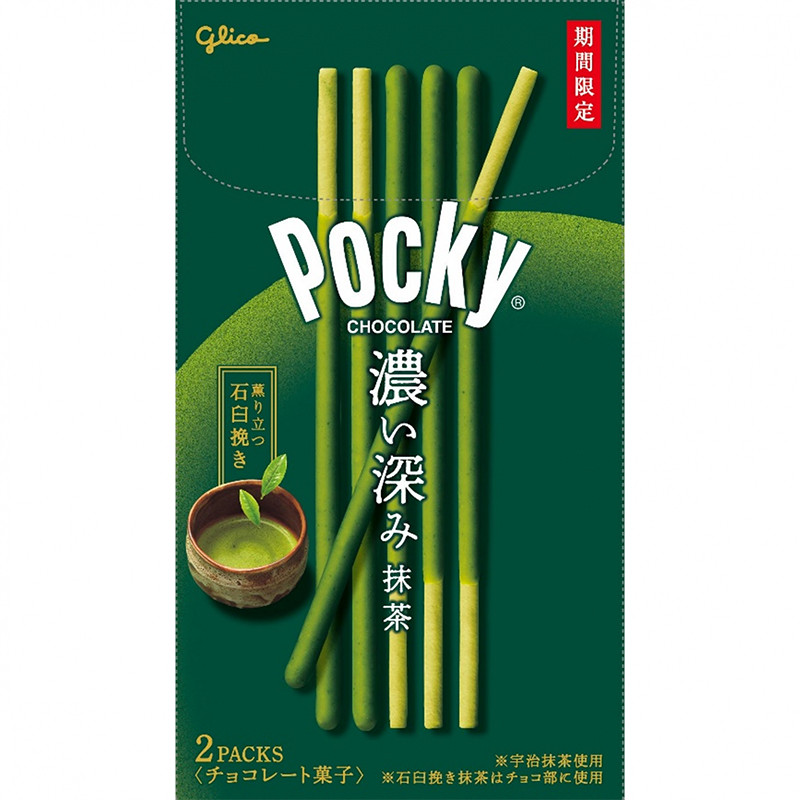Шоколадные палочки Glico Pocky Зеленый чай, 62 г