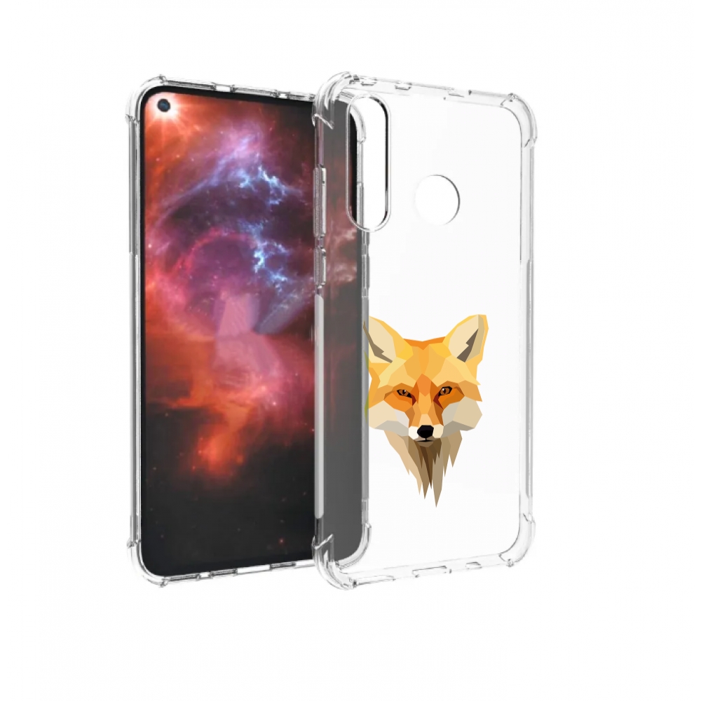 Чехол бампер MyPads голова-лисы для Huawei Nova 4 противоударный