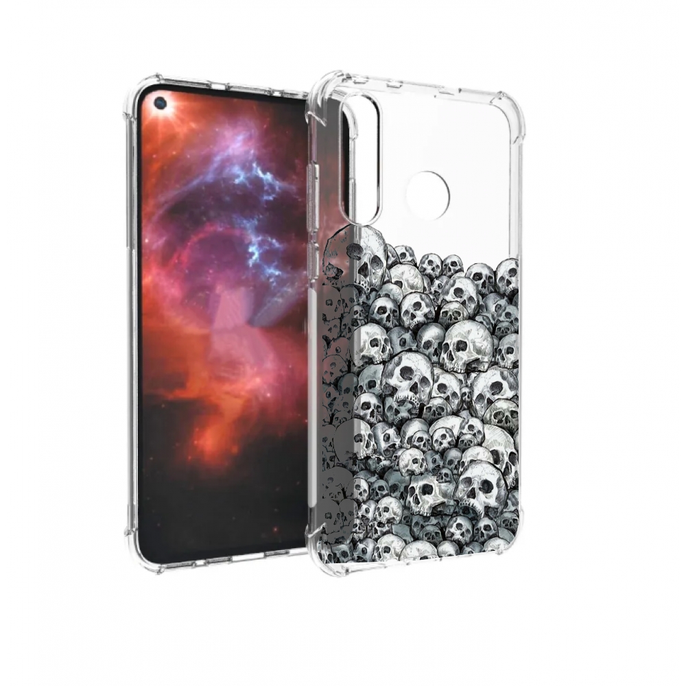 

Чехол бампер MyPads гора из черепов для Huawei Nova 4 противоуда, Прозрачный, Tocco