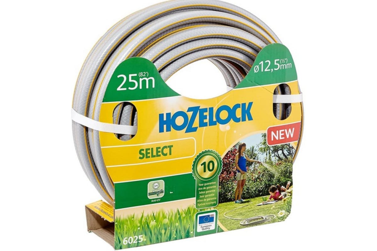 

Шланг Hozelock Select 12.5 мм, 25 м 6025P3600, Серый;желтый