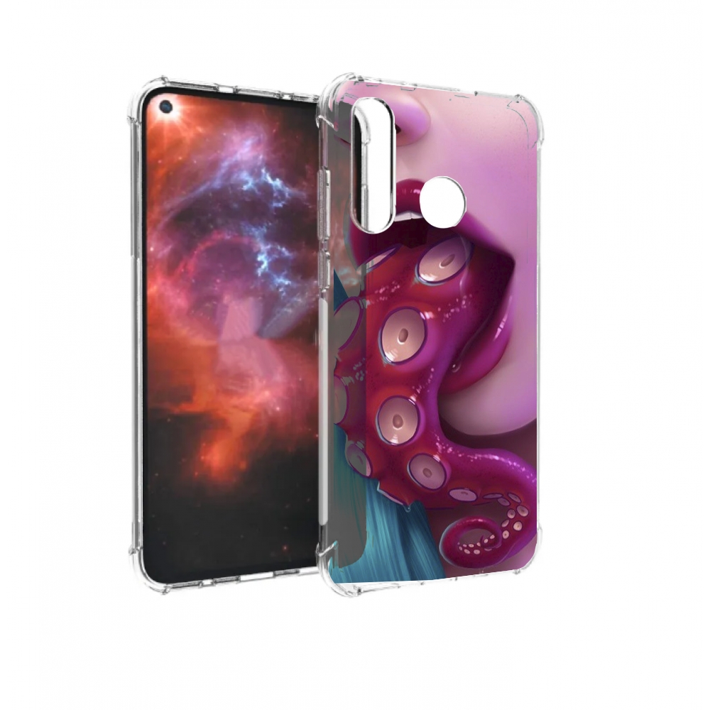

Чехол бампер MyPads девушка с щупальцой женский для Huawei Nova, Прозрачный, Tocco