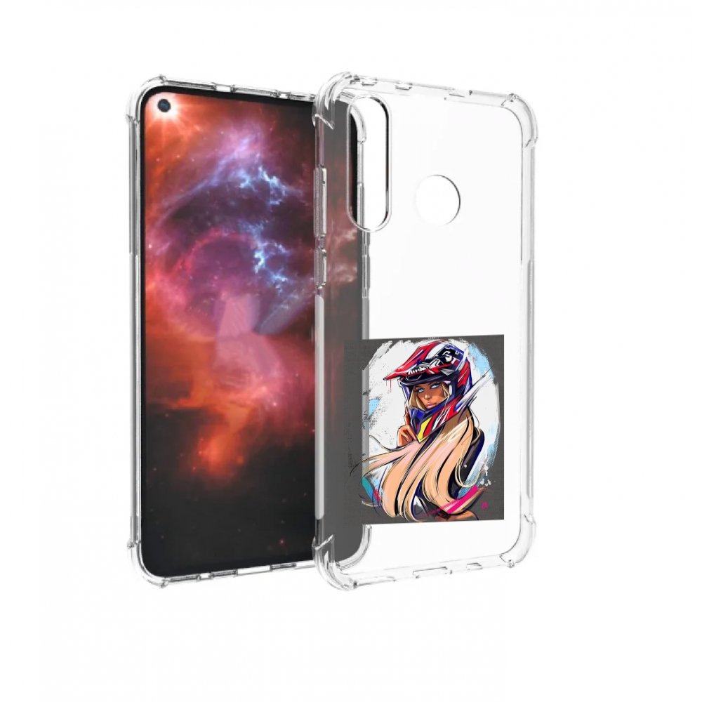 

Чехол бампер MyPads девушка-в-шлеме для Huawei Nova 4 противоуда, Прозрачный, Tocco