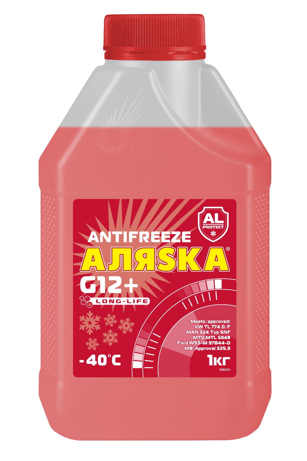 фото Антифриз аляска long life g12+ красный 1кг аляsка