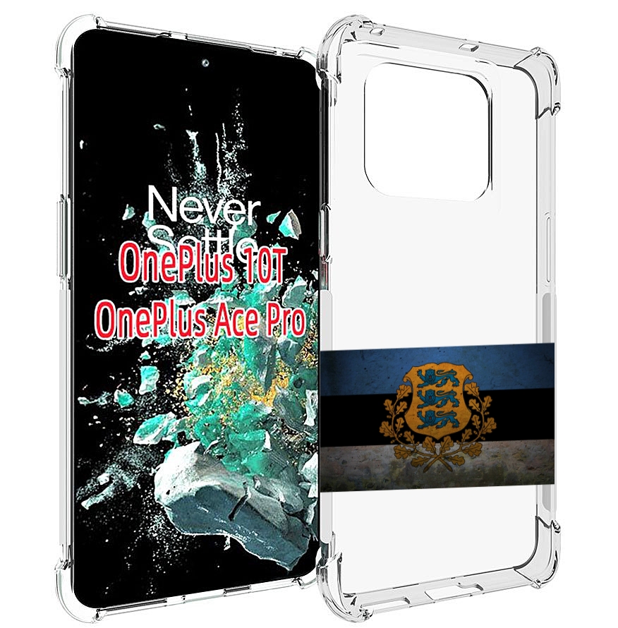 

Чехол MyPads герб флаг эстонии-1 для OnePlus 10T, Прозрачный, Tocco