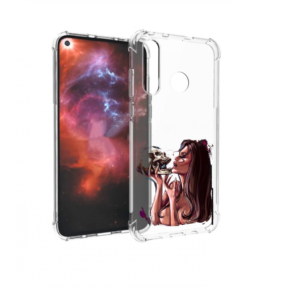 

Чехол бампер MyPads девушка-модель-с-черепом для Huawei Nova 4 п, Прозрачный, Tocco