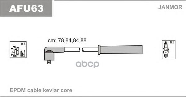 Комплект проводов зажигания ALFA ROMEO: 145 1.7 16V 94-96, 146 1.7 16V 94-96