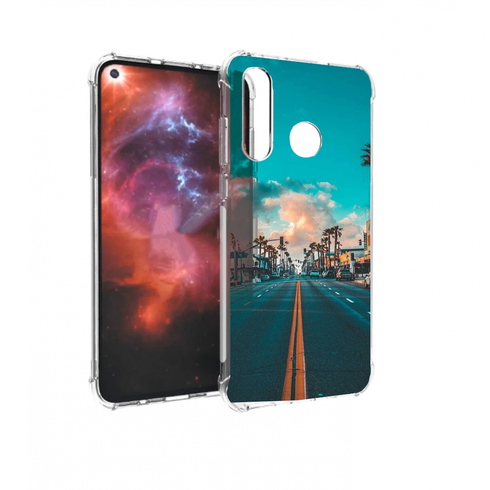 

Чехол бампер MyPads дорога-в-лос-анджелес для Huawei Nova 4 прот, Прозрачный, Tocco