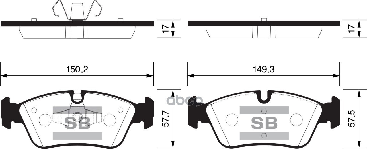 

Колодки Дисковые П. Bmw E87/E90/E91 1.8/2.0i/2.0d 04> Sangsin brake SP2160 Sp2160