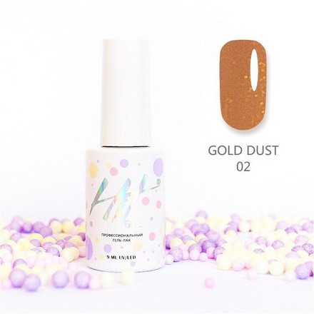 фото Гель-лак hit gel gold dust №02