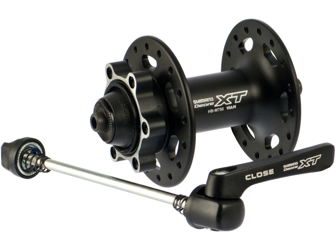 Shimano Втулка передняя Shimano XT M756, 36 отв, 6-болт, QR (черн.), цвет Черный