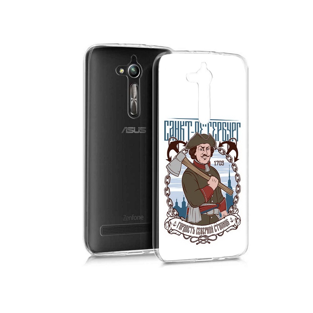 

Чехол MyPads Tocco для Asus ZenFone Go (ZB500KL) Петр первый, Прозрачный, Tocco