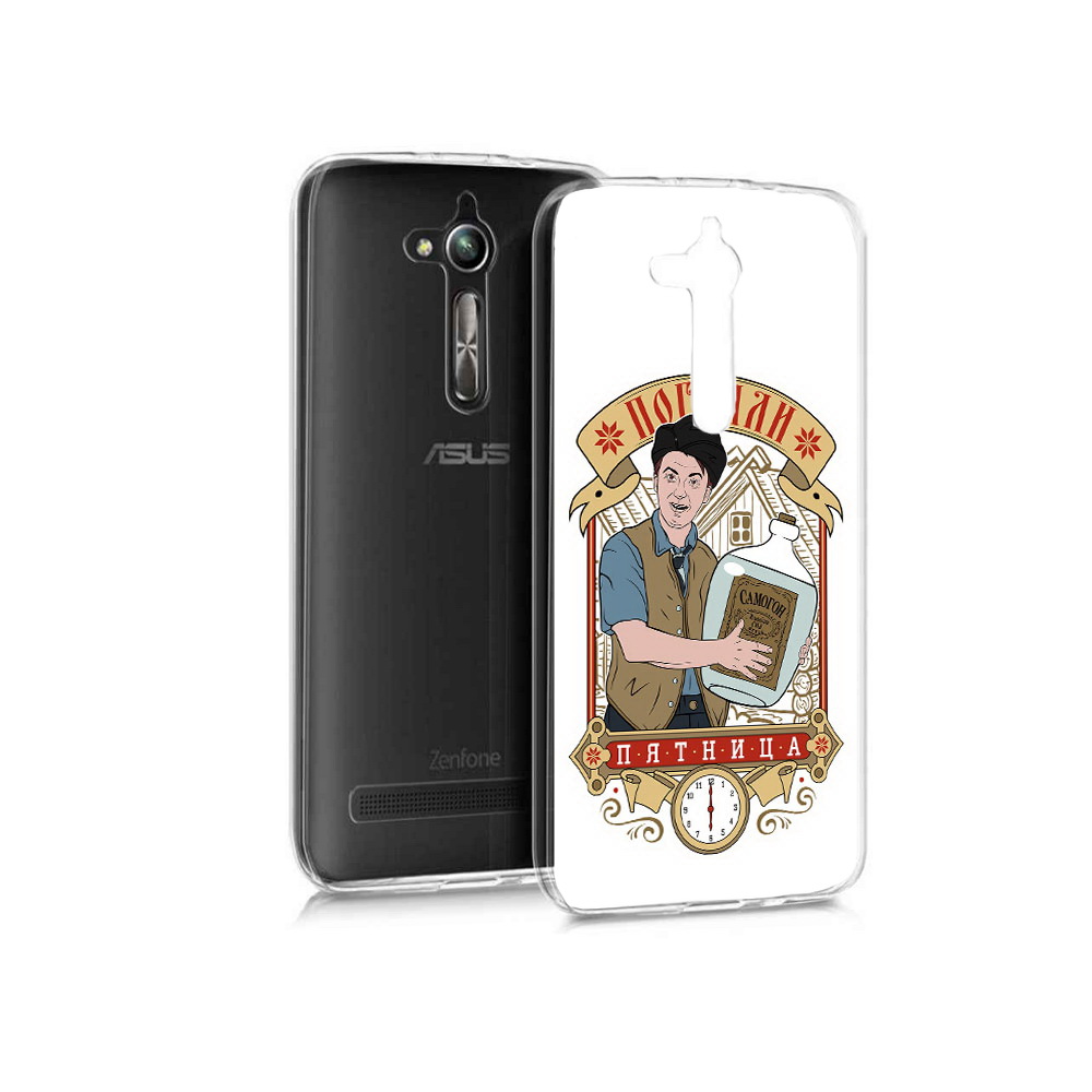 

Чехол MyPads Tocco для Asus ZenFone Go (ZB500KL) Погнали пятница, Прозрачный, Tocco