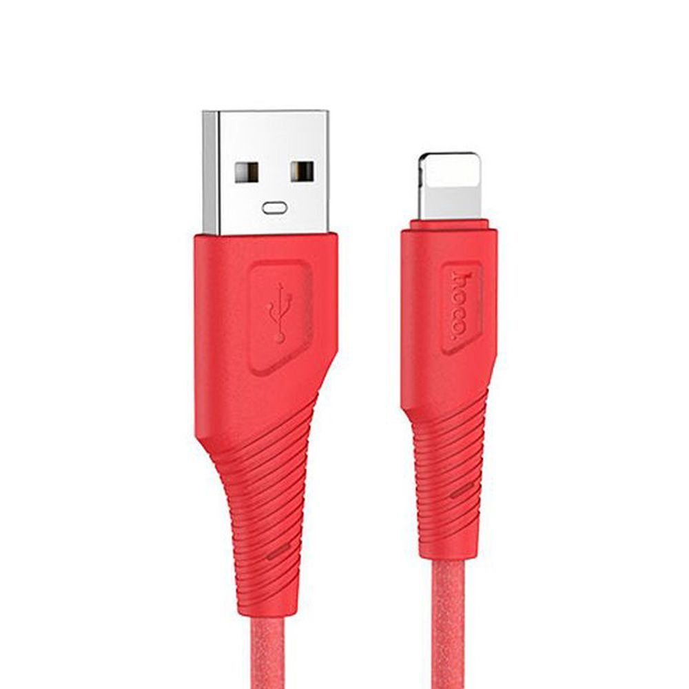 фото Кабель lightning - usb hoco x58 1 м красный