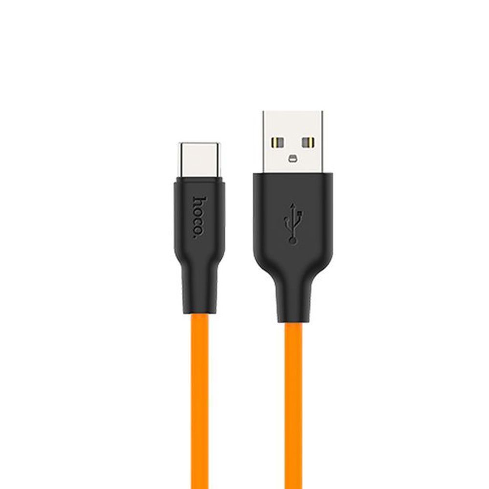 фото Кабель usb type-c - usb hoco x21 plus 1 м оранжевый