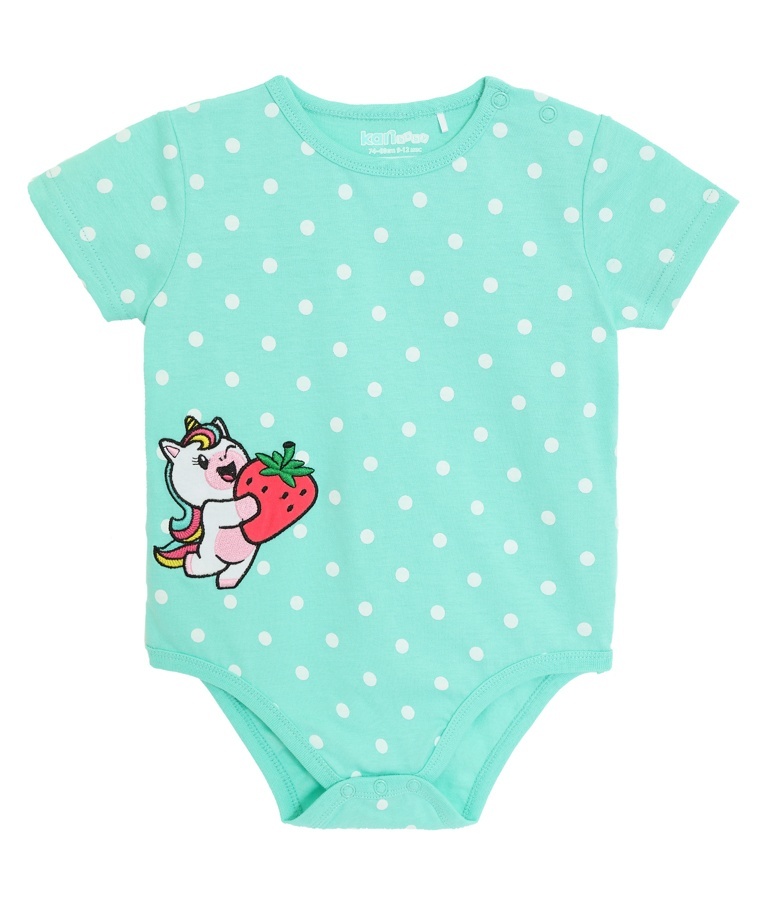 

Боди детское Kari Baby SS24B17301004, бирюзовый, 80, 228823