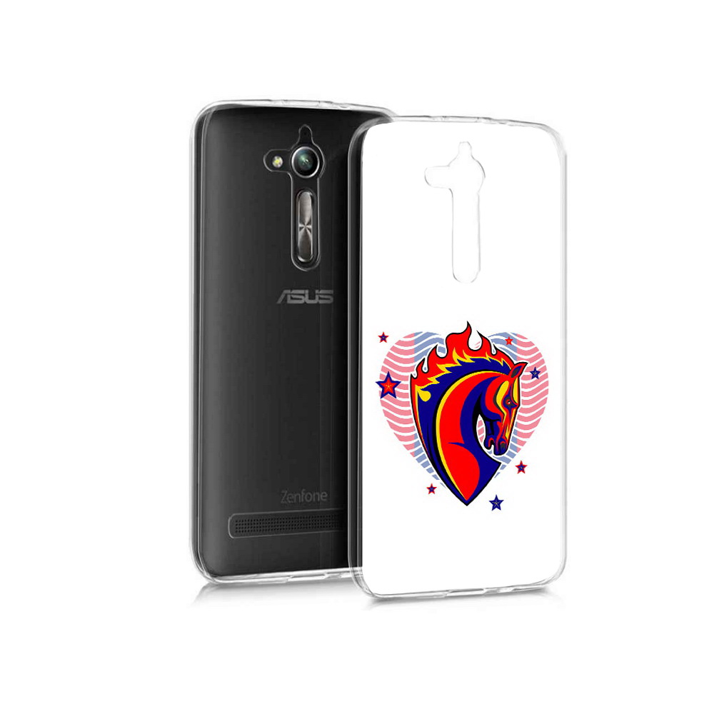 

Чехол MyPads Tocco для Asus ZenFone Go (ZB500KL) ФК ЦСЛ Лошадь, Прозрачный, Tocco