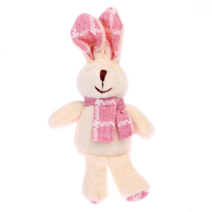 Мягкая игрушка «Кролик в шарфе», на подвесе, цвета МИКС
