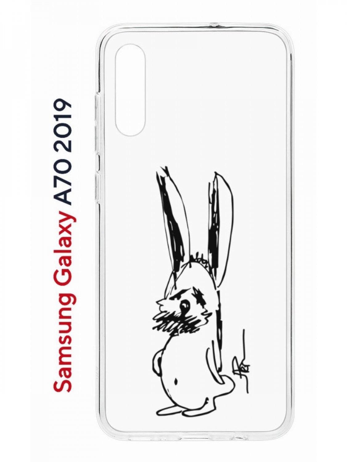 Чехол на Samsung Galaxy A70 Kruche Print Нормуль!,противоударный силиконовый бампер