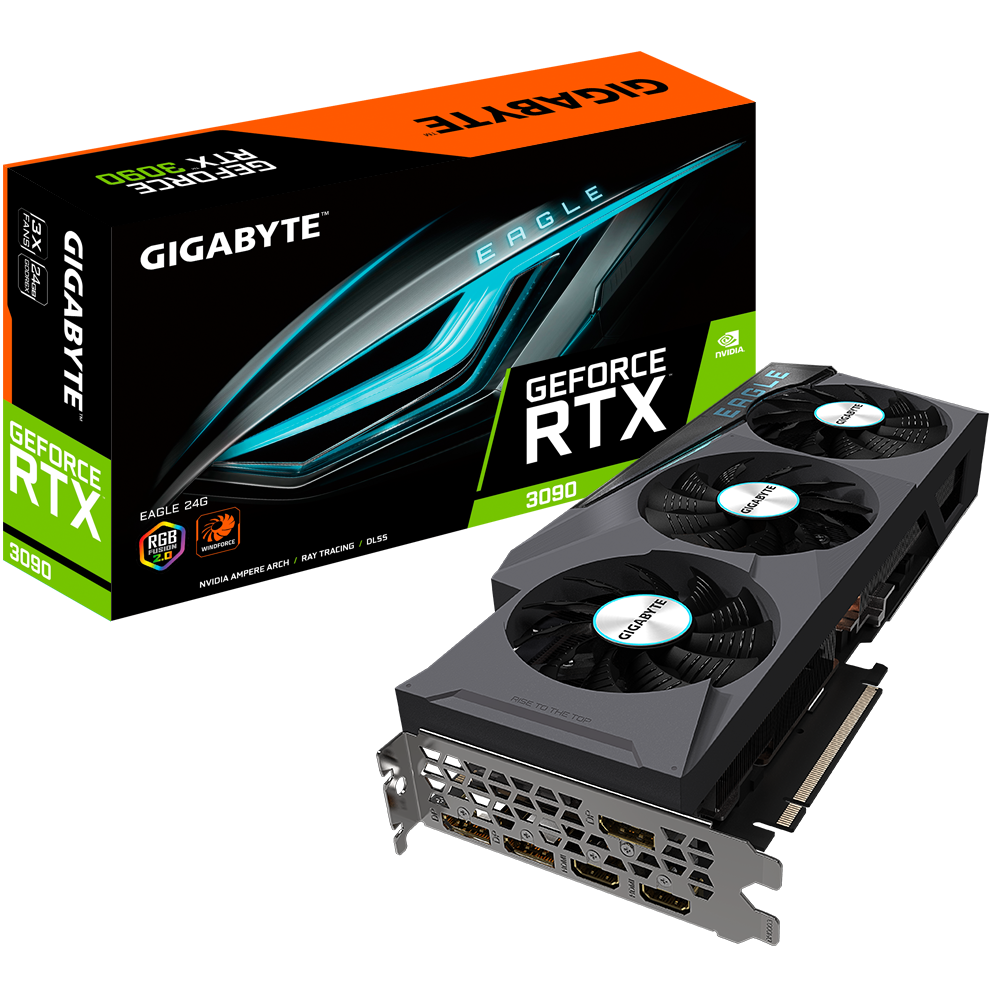 фото Видеокарта gigabyte nvidia geforce rtx 3090 eagle (gv-n3090eagle-24gd)