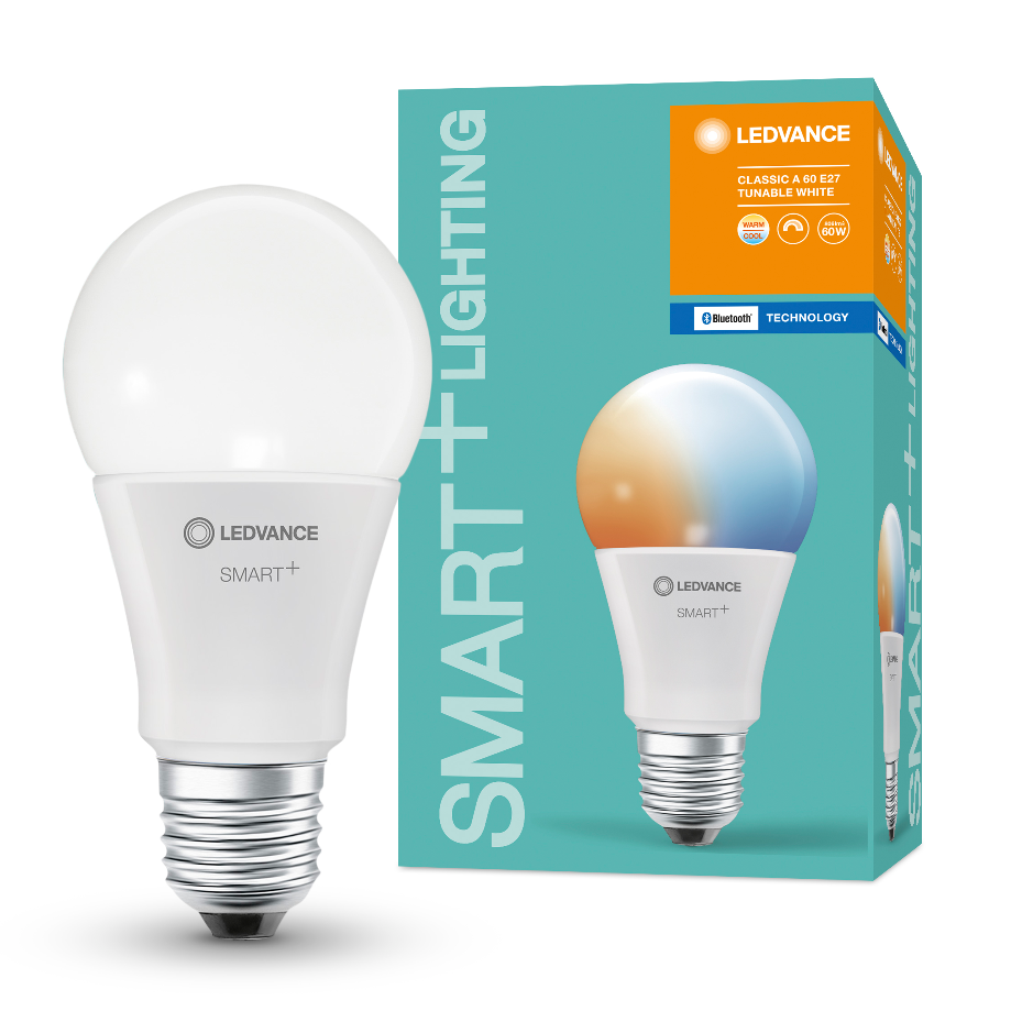 

Умная лампа светодиодная E27 LEDVANCE SMART+ A, 9Вт, 2700-6500К, 806лм, диммируемая