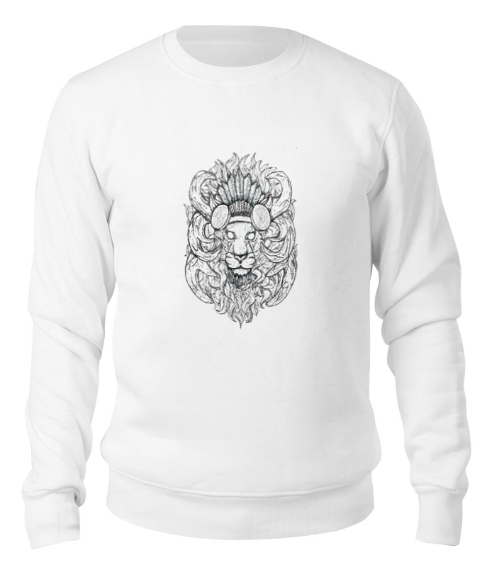

Свитшот мужской Printio Lion! белый M, Lion!