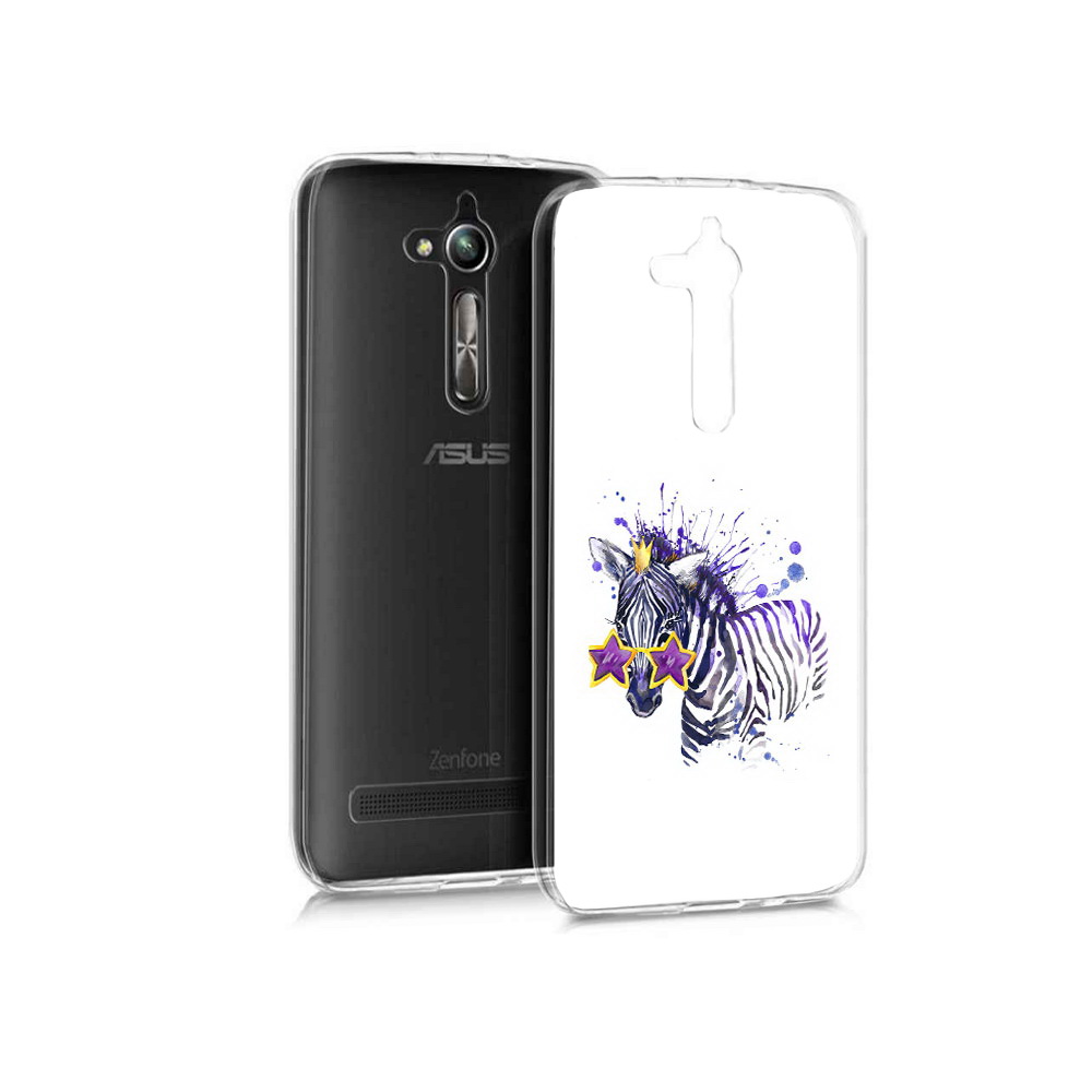 

Чехол MyPads Tocco для Asus ZenFone Go (ZB500KL) акварельная зебра, Прозрачный, Tocco