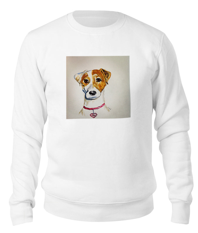 

Свитшот унисекс Printio Jack russell белый M, Jack russell