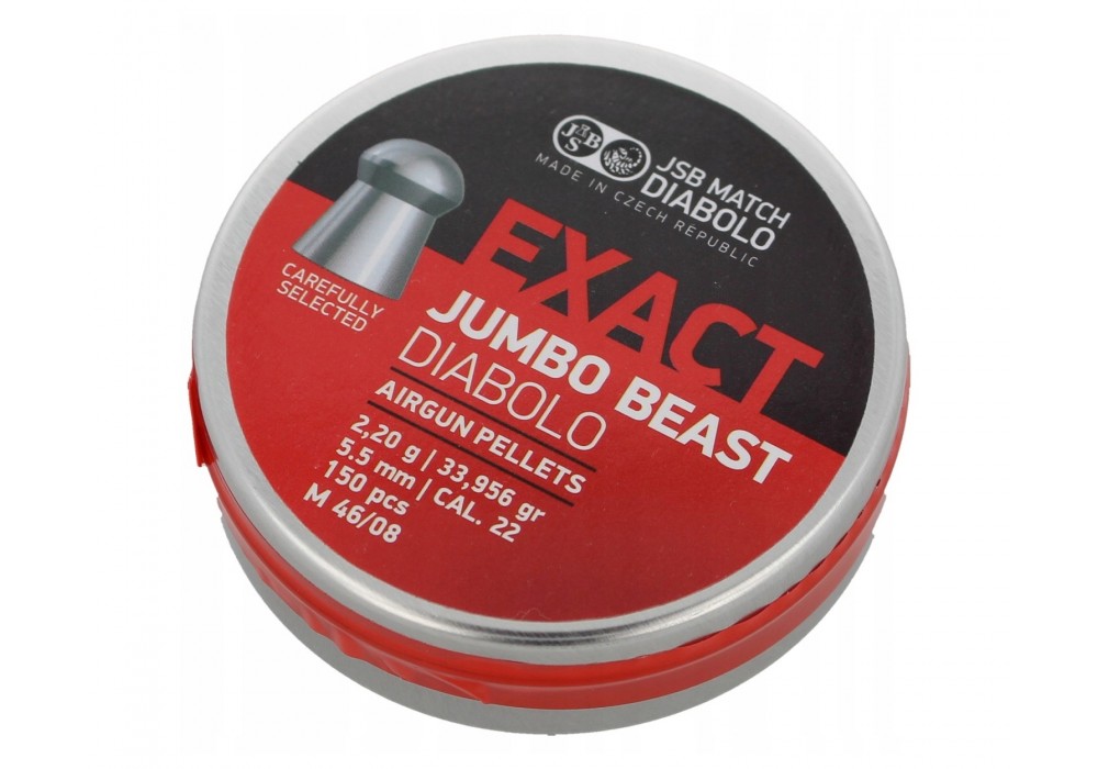 Пули для пневматики JSB EXACT Jumbo Beast Diabolo 552 мм 22 гр 150 шт 1948₽