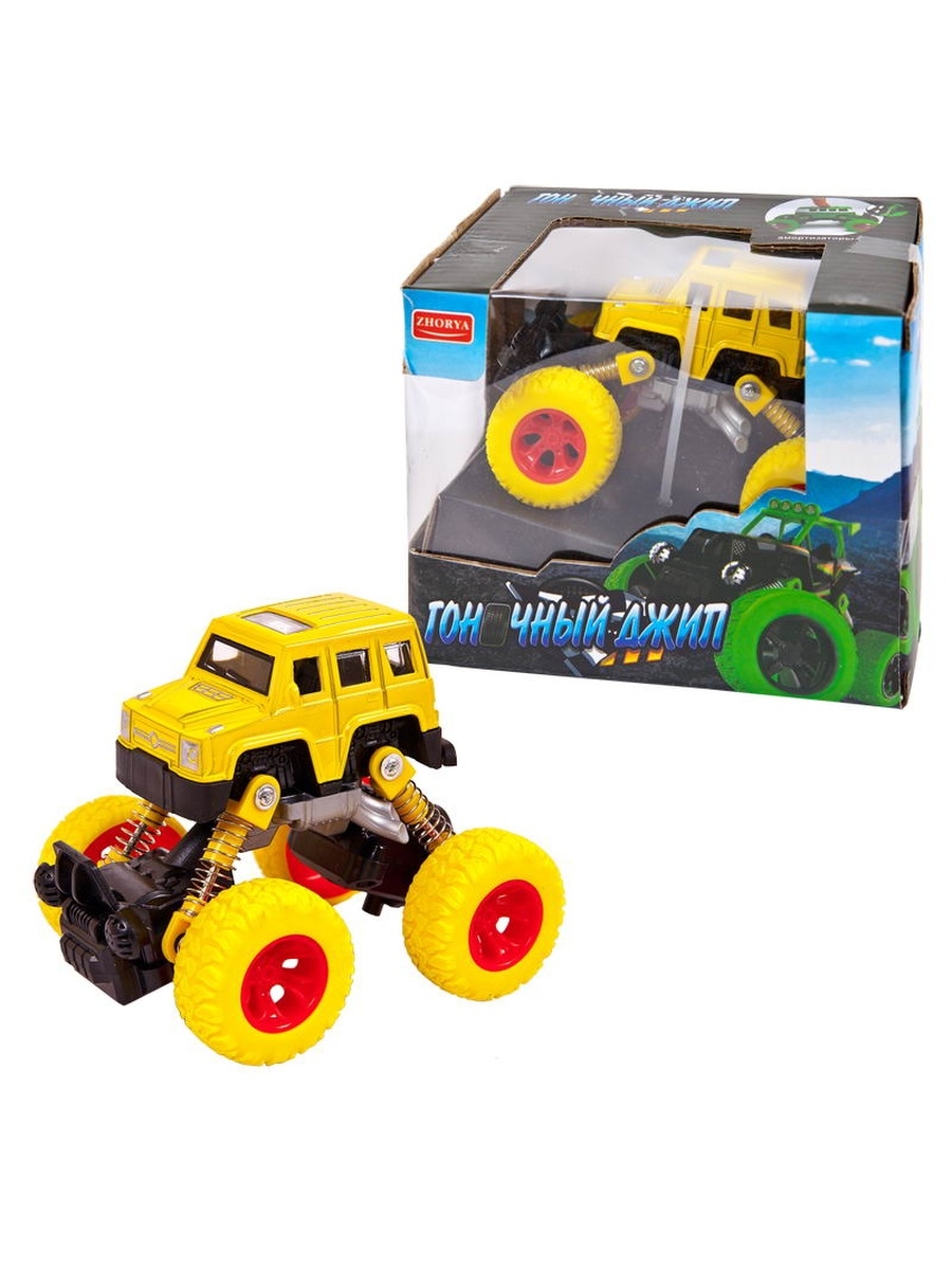 

Машинка AB Toys Гоночный джип пластмас. инерц. с элемент. металла, в коробке, 14х10х11,5см