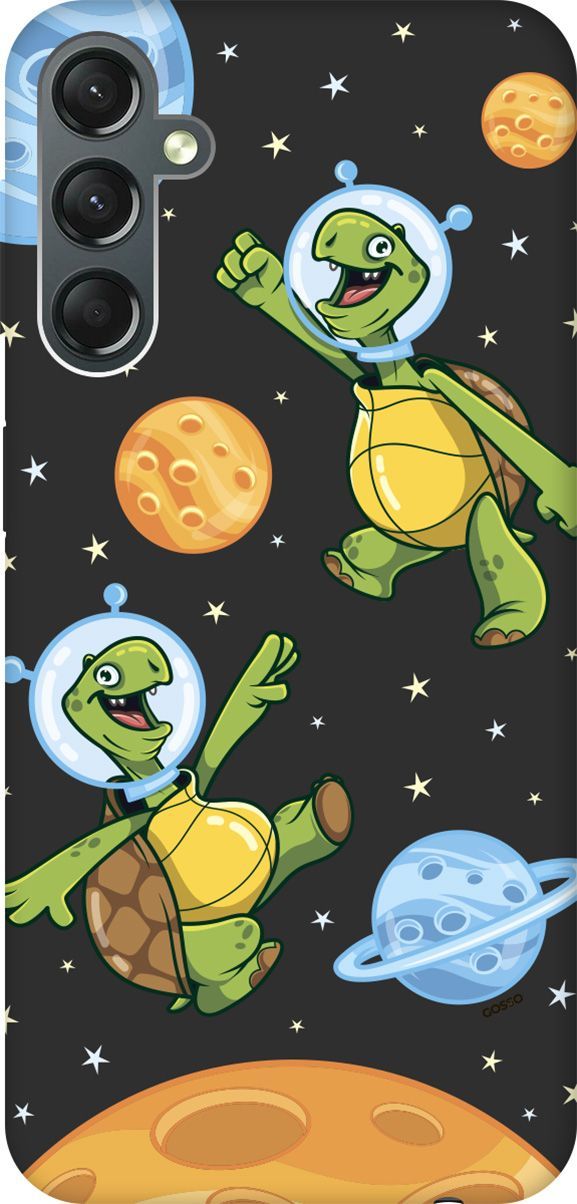 

Чехол на Samsung Galaxy A24 "CosmoTurtles" черный, Черный;бежевый, 159522
