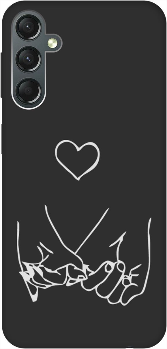 

Чехол на Samsung Galaxy A24 "Lovers Hands W" черный, Черный;белый, 159522