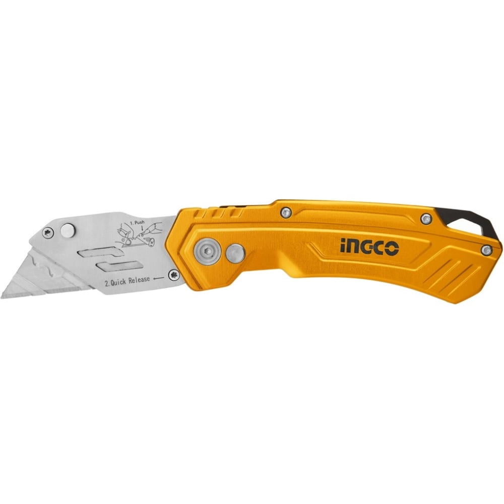

Складной универсальный нож INGCO SK5 INDUSTRIAL HUK6288, Желтый;черный;серебристый