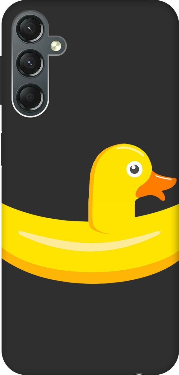 

Чехол на Samsung Galaxy A24 "Duck Swim Ring" черный, Черный;белый, 159523