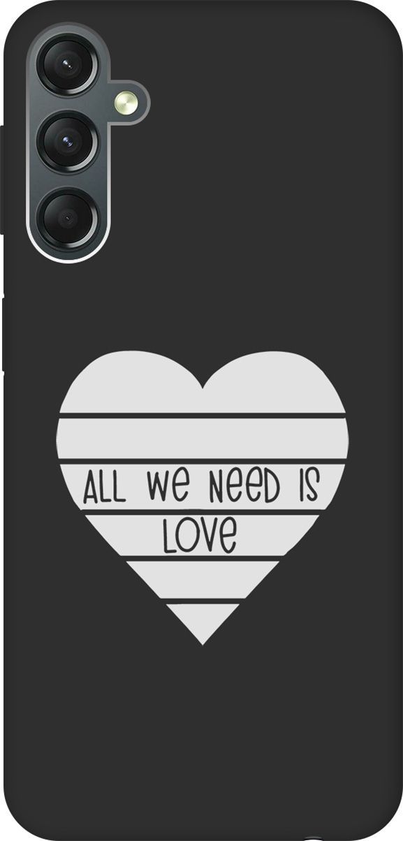 

Чехол на Samsung Galaxy A24 "All We Need is Love W" черный, Черный;белый, 159523